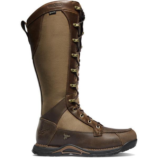 SHARPTAIL SNAKE BOOT SIDE-ZIP 17`` BROWN