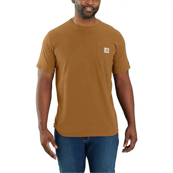 MEN'S FORCE RELAXED FIT MW S/S POCKET TEE BRN/CARHARTTBROWN