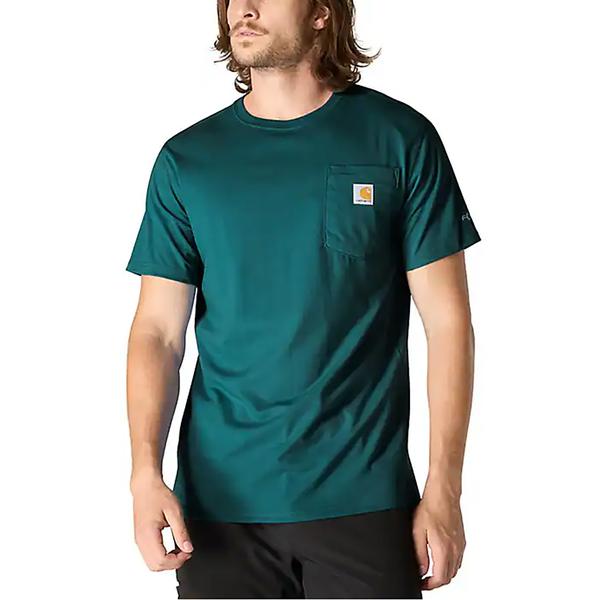 MEN'S FORCE RELAXED FIT MW S/S POCKET TEE GM1/GREESTONE
