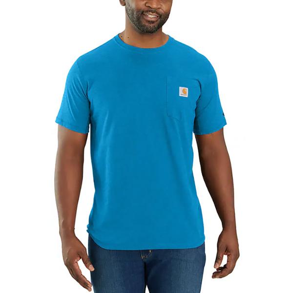 MEN'S FORCE RELAXED FIT MW S/S POCKET TEE HL5/ENGINEERBLUEHTHR