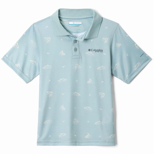 YOUTH SUPER SLACK TIDE POLO 461/CRSHDBLU/TROUTOP