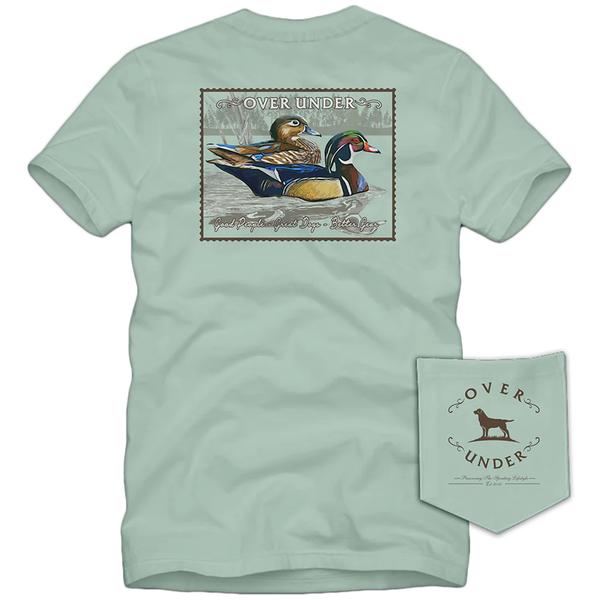 WOOD DUCK STAMP S/S TEE GREEN TEA