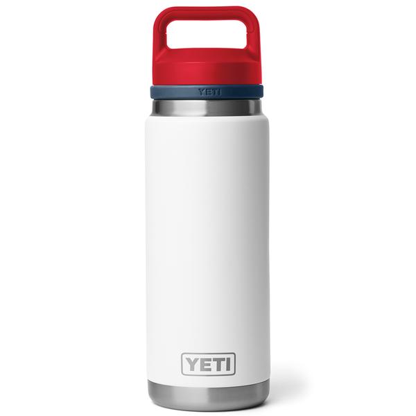 RAMBLER 26OZ BOTTLE CHUG White/Navy/Rescue Red