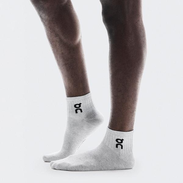 UNISEX LOGO SOCK MID 3 PACK HEATHERGREY