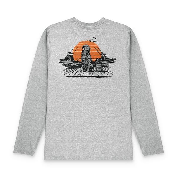 MENS BUCKET UVX L/S SHIRT ATHLETICHEATHER