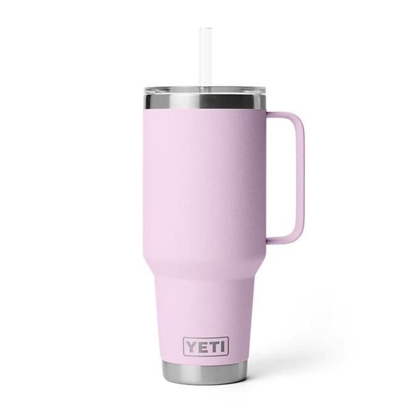 RAMBLER 42OZ STRAW MUG CHERRY BLOSSOM