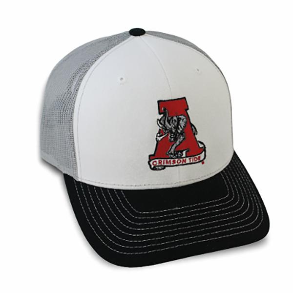 EMB VINTAGE A TRUCKER HAT RICH112 WHITE/ALUM/BLACK