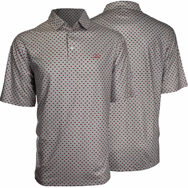 MENS FOOTBALL PRINTED POLO TIDE/LIGHTGREY