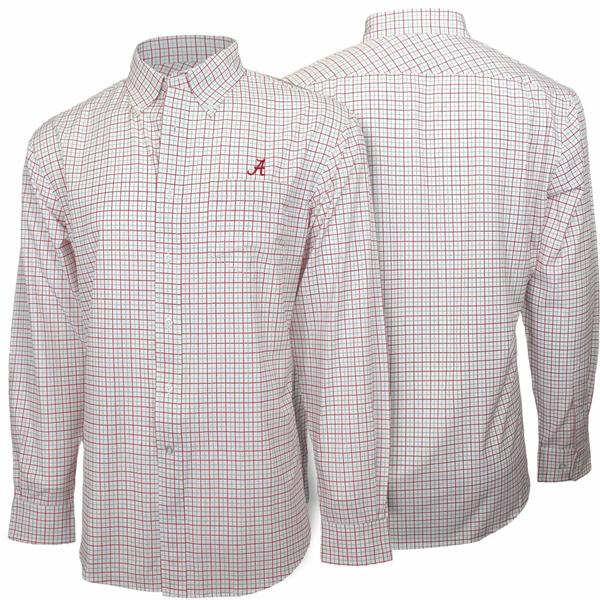 MENS ALUMNI CHECK DRESS SHIRT VINA/WHT/CRIM/GRY