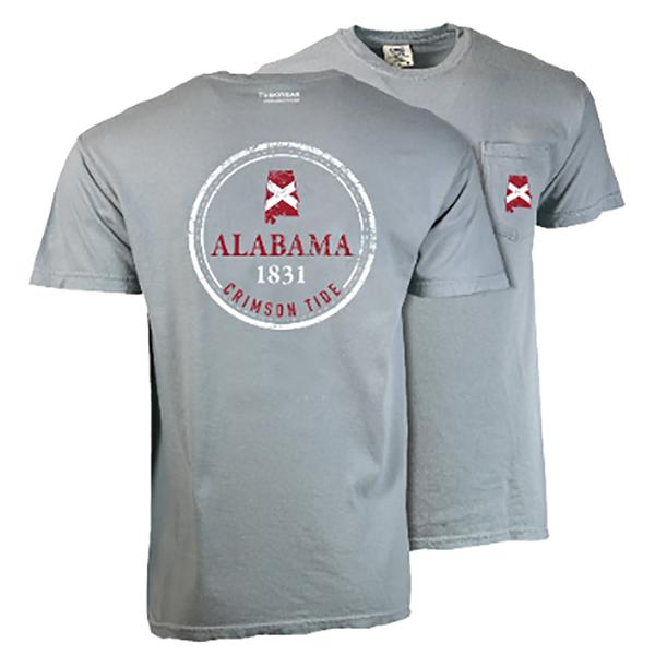 CIRCLE BADGE 2.2 CC S/S TEE GRANITE