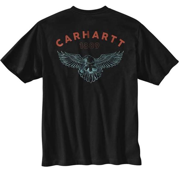 MENS RELAXED FIT LW SS EAGLE GRAPHIC TEE