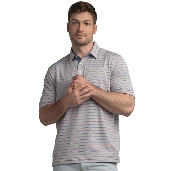SAWGRASS STRIPE POLO 1192/LIMESTONE