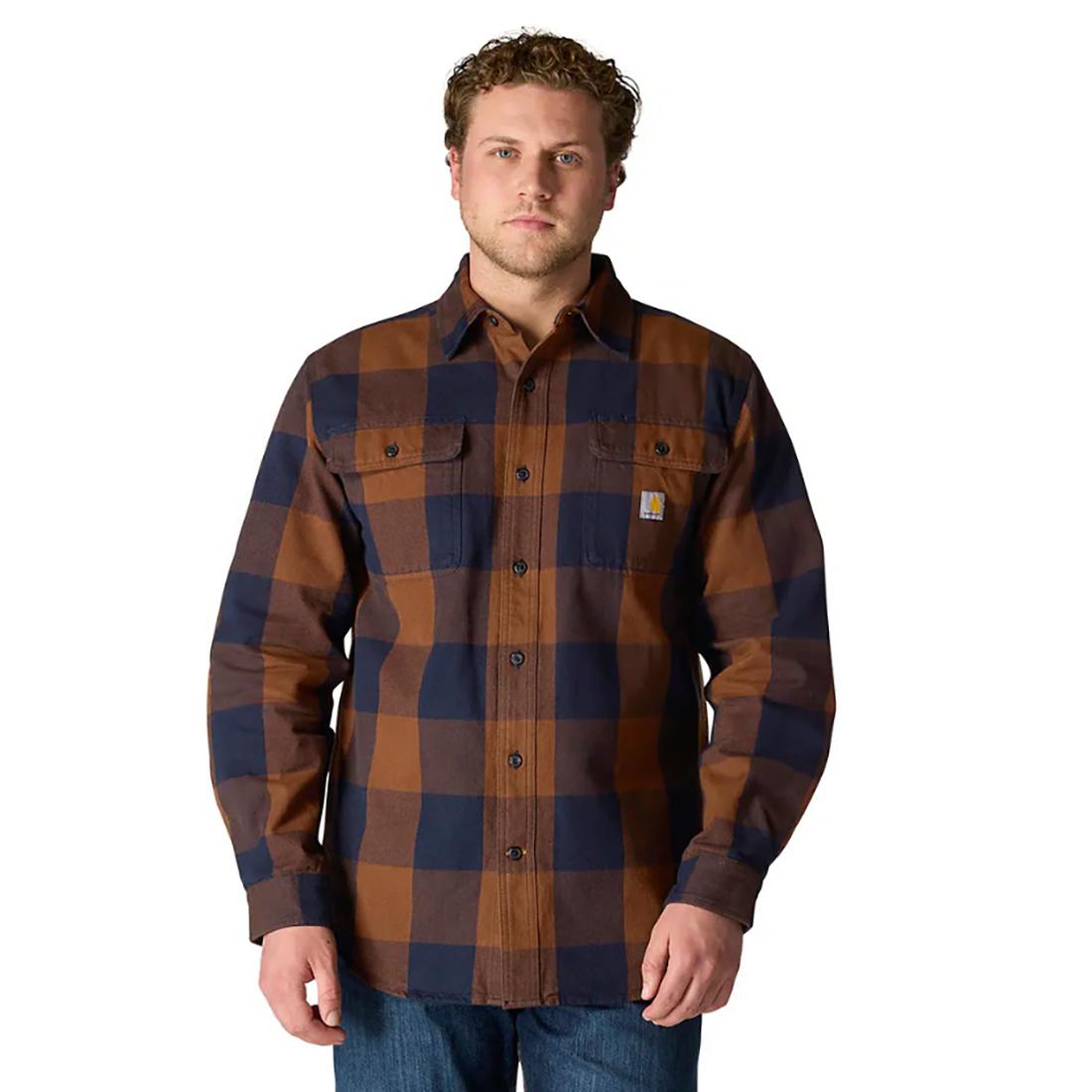 Men's Loose Fit Hw Flannel Ls Plaid Shirt