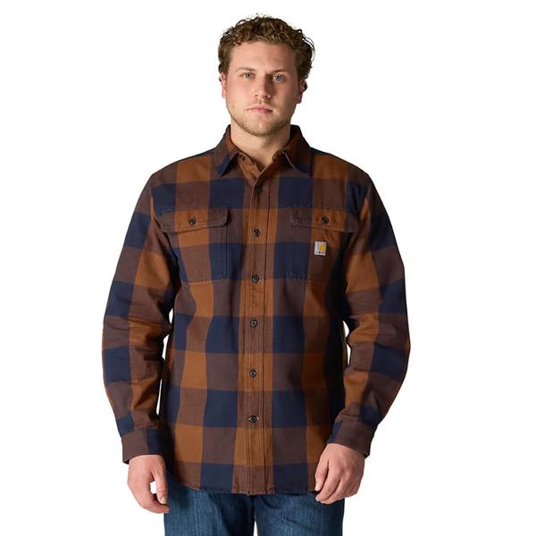 MEN'S LOOSE FIT HW FLANNEL LS PLAID SHIRT