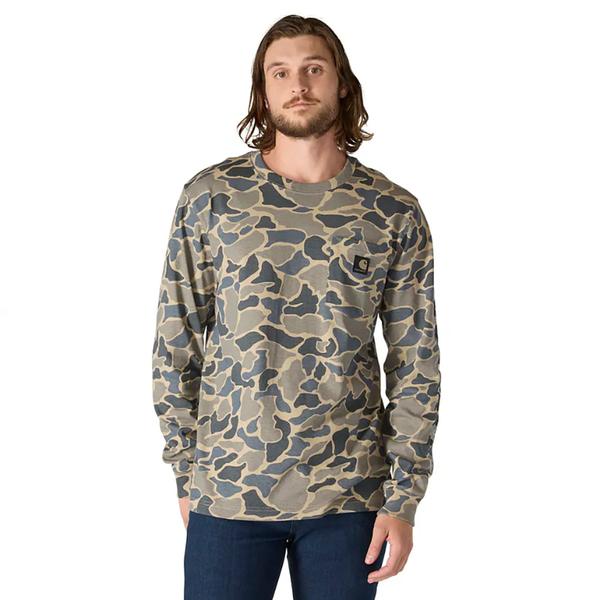 MEN'S RF HW LS CAMO LOGO GRAPHIC T-SHIRT