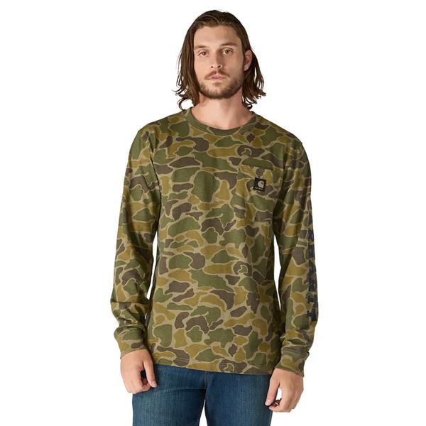 MEN'S RF HW LS CAMO LOGO GRAPHIC T-SHIRT E97/BNTOLVVINTGECAMO