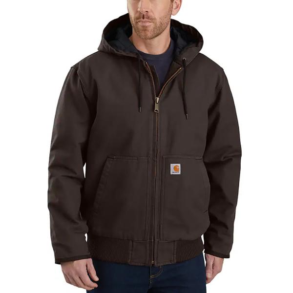 MEN`S J130 WASHED DUCK ACTIVE JACKET DKB/DARKBROWN