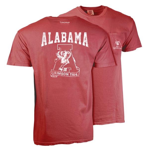 ALABAMA VINTAGE A CC S/S TEE CRIMSON