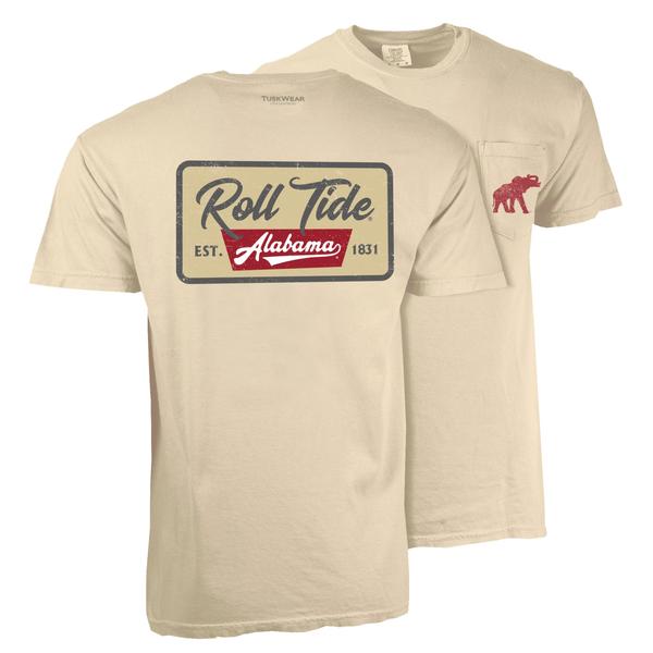 ROLL TIDE ALABAMA CC S/S TEE IVORY