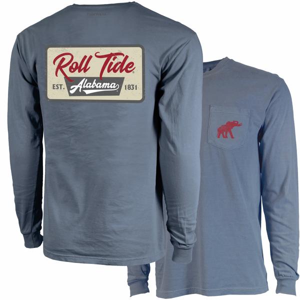 ROLL TIDE ALABAMA CC L/S TEE BLUEJEAN