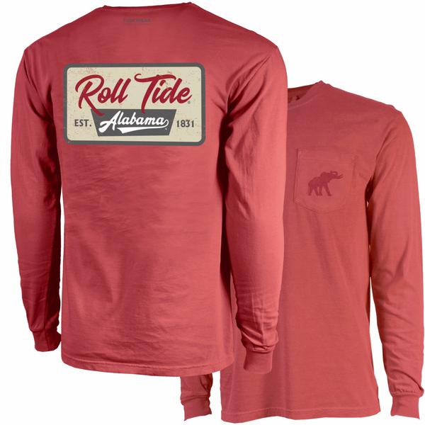 ROLL TIDE ALABAMA CC L/S TEE CRIMSON