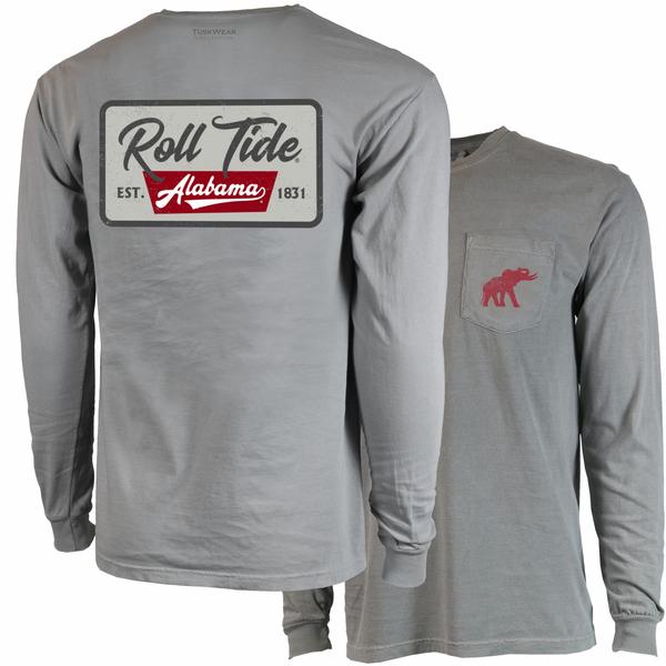 ROLL TIDE ALABAMA CC L/S TEE GREY