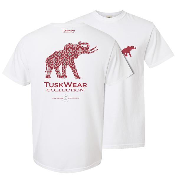 GIRLY ELEPHANT 1 CC S/S TEE WHITE
