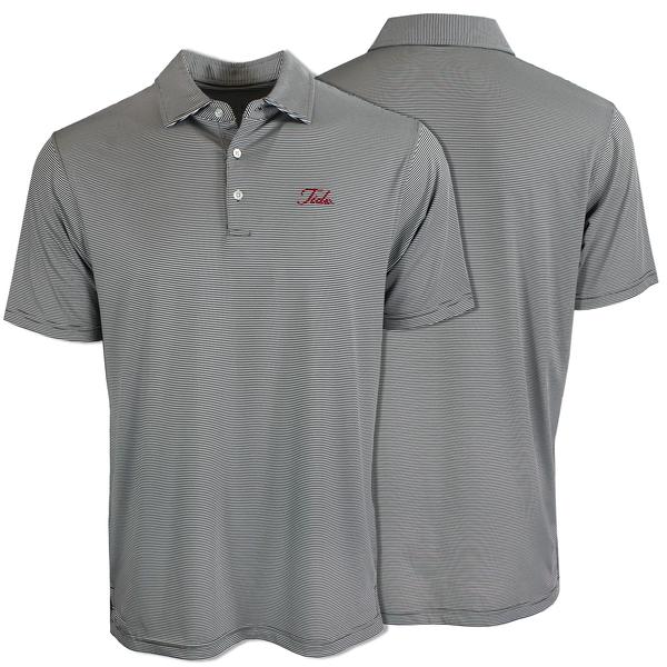 LUXURY STRIPE TIDE POLO CHARCOAL/WHITE