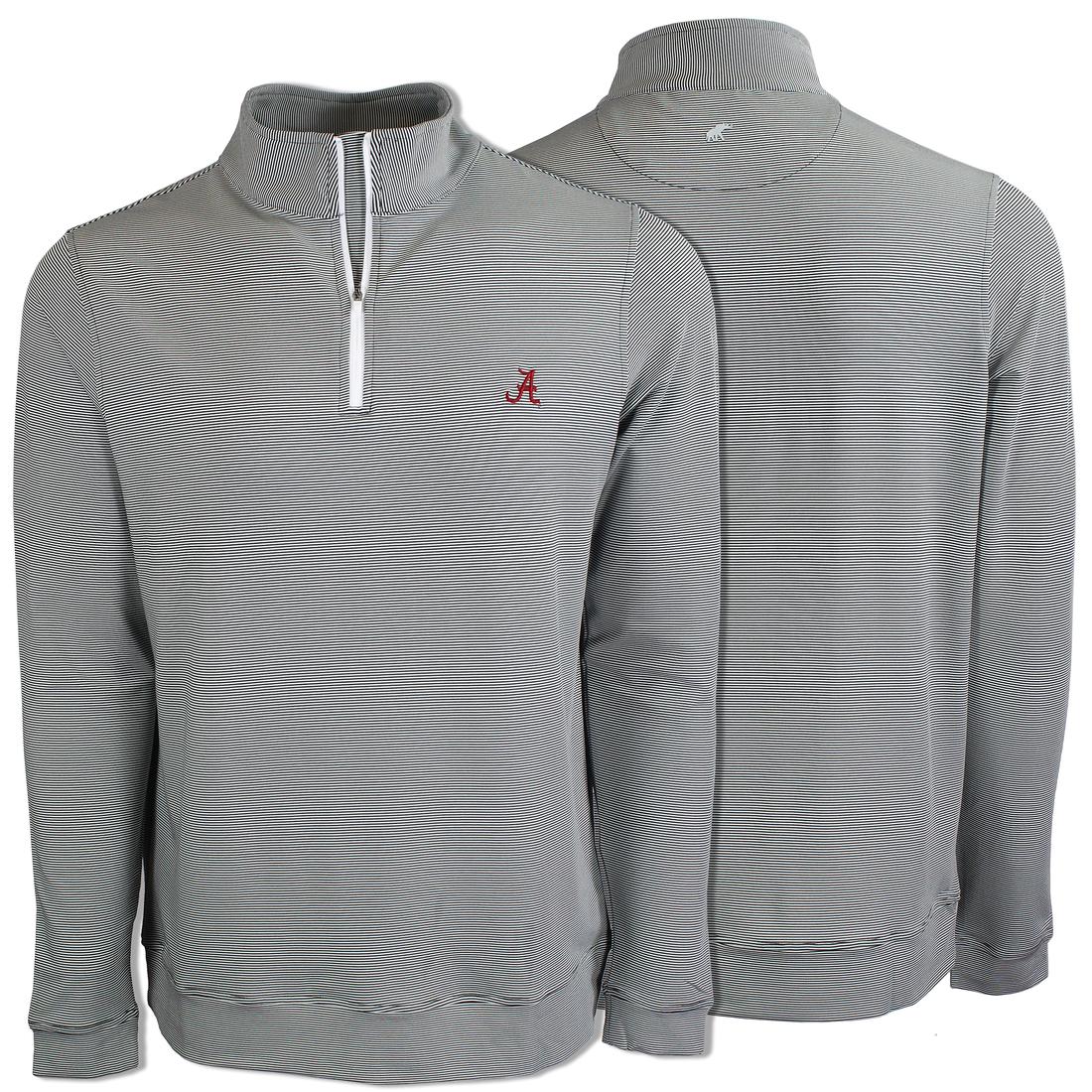 Front Nine 1/4 Zip Script A Striped