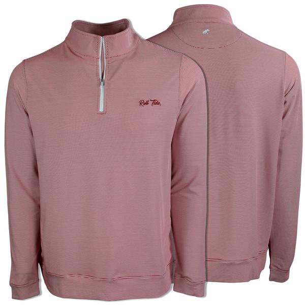 FRONT NINE 1/4 ZIP ROLL TIDE STRIPED
