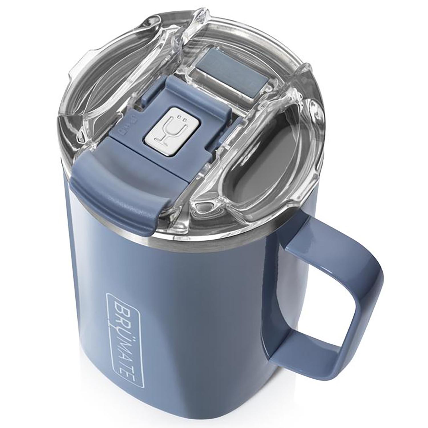 BRUMATE TODDY Mug 16 oz Leak proof Locking Lid hot or cool DENIM Blue